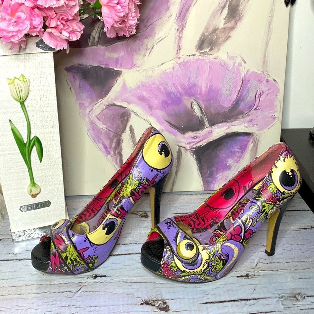 🌷IRON Fist🌷 Comic Pinup Alt Stiletto Heels Pumps